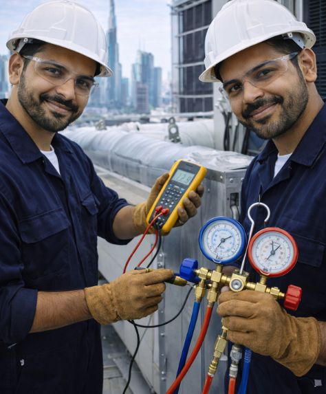 Instrument and HVAC Technicians in UAE for industrial maintenance and building technical support